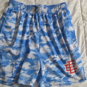 Sky Blue Camouflage Athletic Shorts
